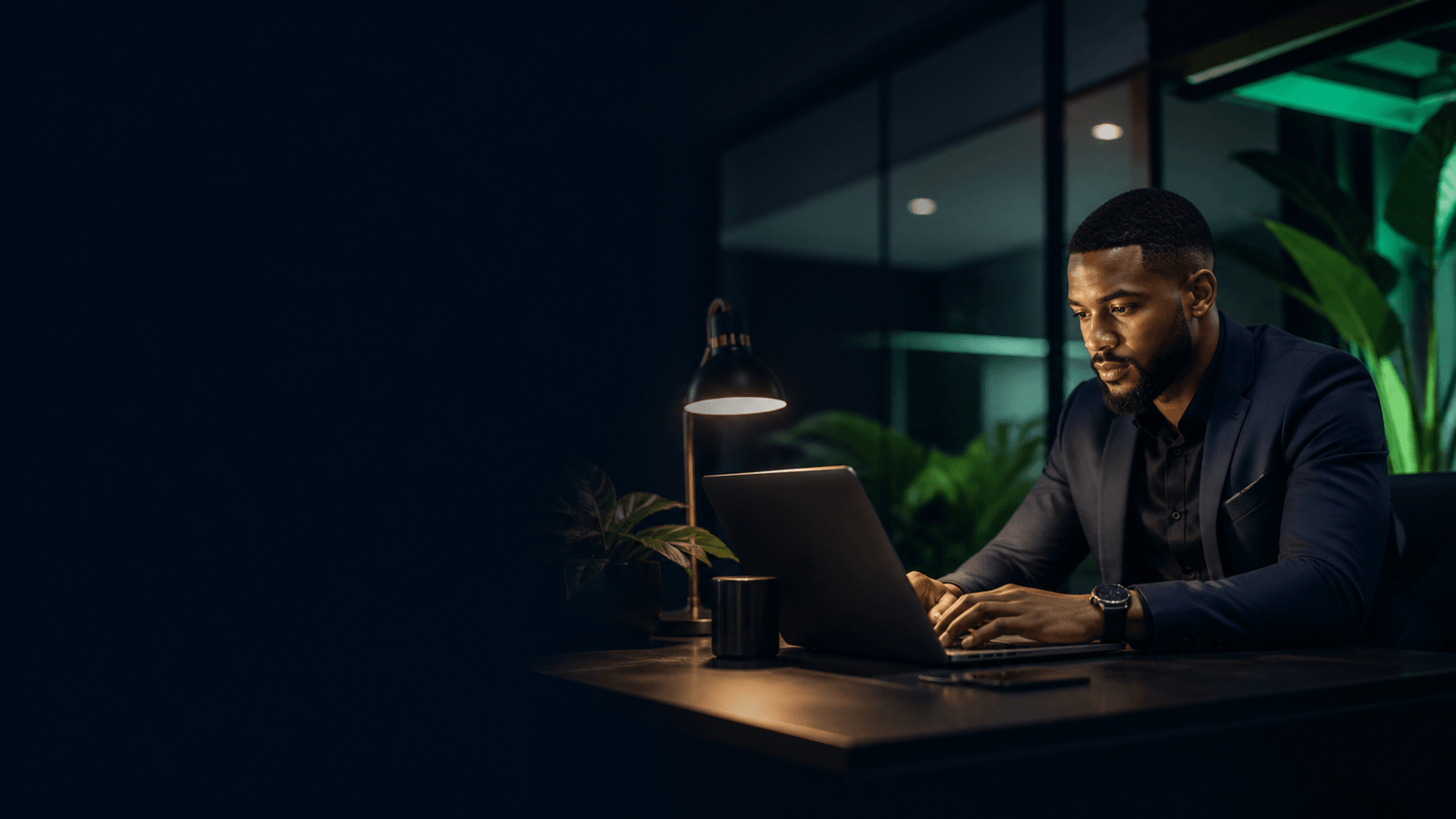 Illustration of a local business owner at work
